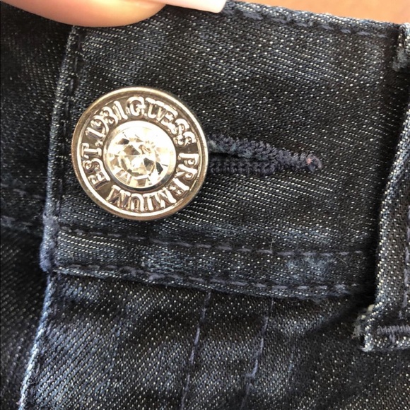 Guess premium Swarovski jeans cutout knee size 26 - Picture 4 of 7
